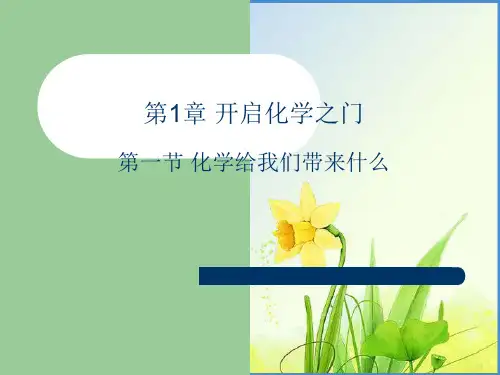 初中化学九年级上册沪教版第一章  第一节 化学给我们带来什么(共30张PPT)