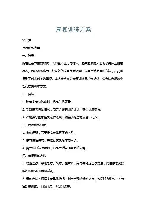 康复训练方案