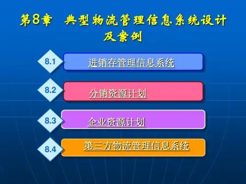 物流信息管理教案 第八章   典型物流管理信息系统设计及案例