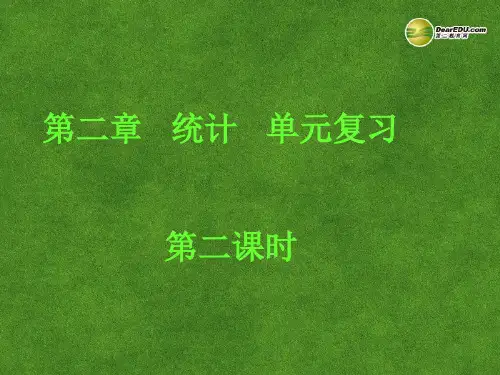 高中数学 统计单元复习(第2课时)课件 新人教A版必修3