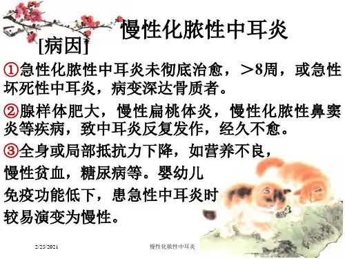 慢性化脓性中耳炎培训课件
