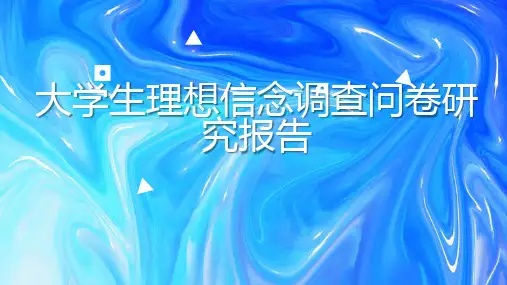 大学生理想信念调查问卷研究报告