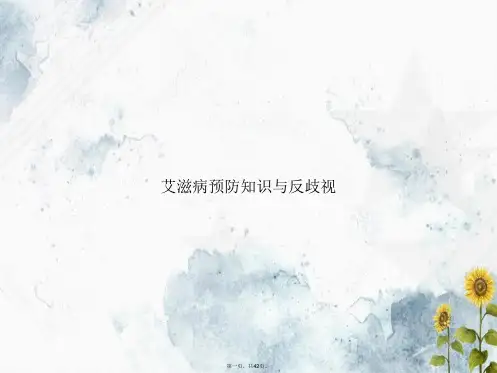 艾滋病预防知识与反歧视讲课文档