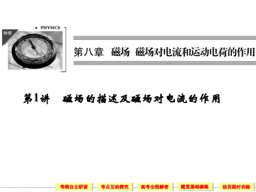 2014届高考物理一轮复习课件(考纲解读+考点探究+高分技巧)：8.1磁场及磁场对电流的作用(57ppt,含详解)