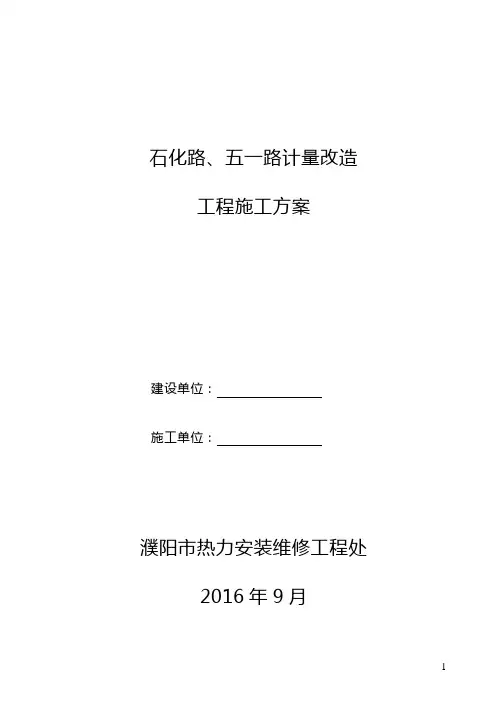 (完整版)计量仪表改造施工方案