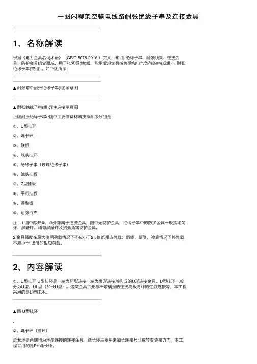 一图闲聊架空输电线路耐张绝缘子串及连接金具