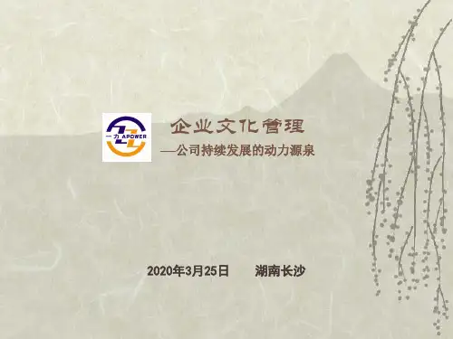 企业文化管理—公司持续发展的动力源泉 ppt 