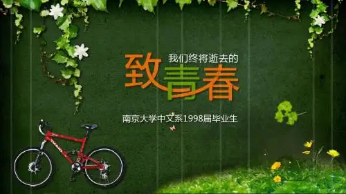 大学高中同学毕业10周年15周年20周年25周年30周年聚会联欢会聚餐电子相册PPT开场模板 再回首致青春怀旧风格