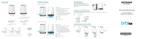 Orbi Pro WiFi 6 路由器及卫星设备安装指南说明书