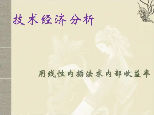 技术经济分析---内部收益法