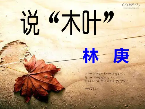 人教版 必修五《说木叶》