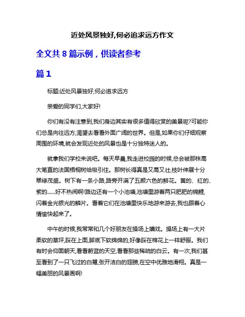 近处风景独好,何必追求远方作文