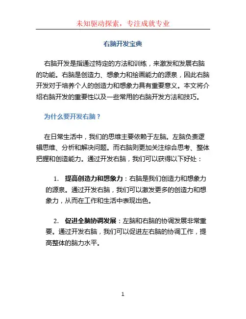 右脑开发宝典