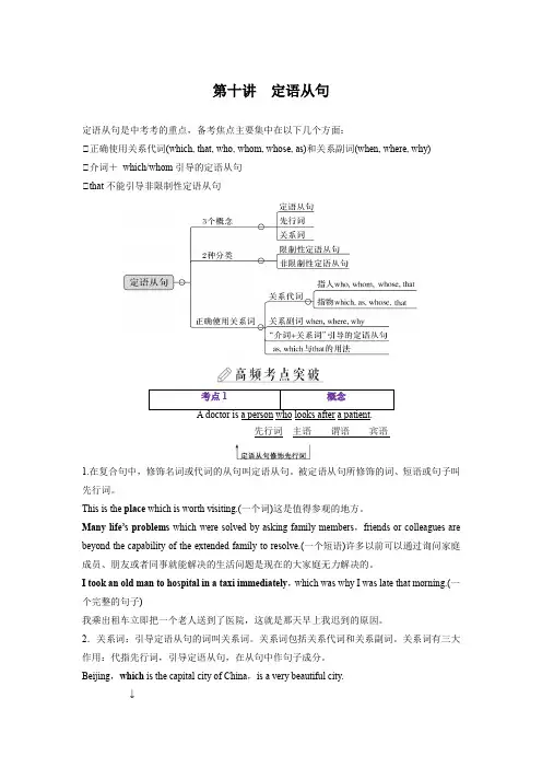 【中考英语复习之语法过关(牛津译林版)】课时10 定语从句(学生版)
