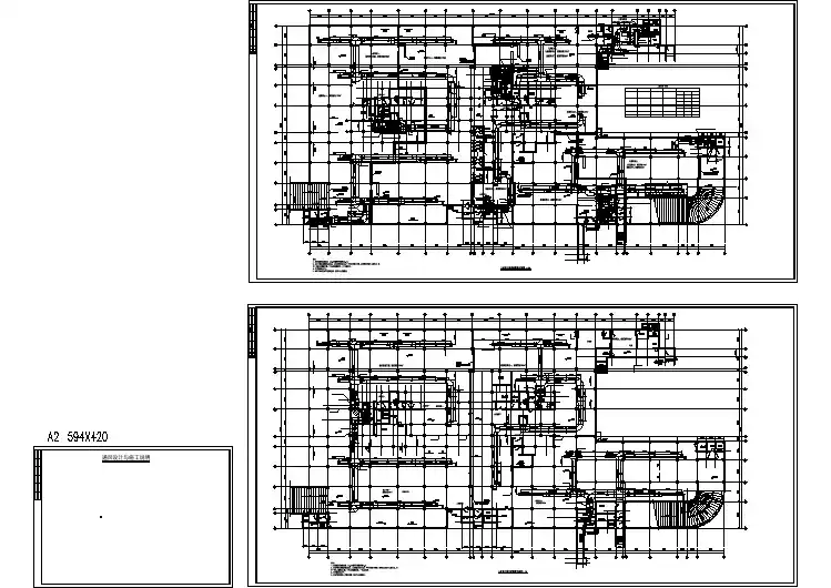 某人防地下室全套通风设计cad施工设计图（含通风设计与施工说明）
