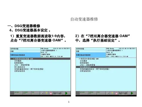 DSG更换双离合器之设定