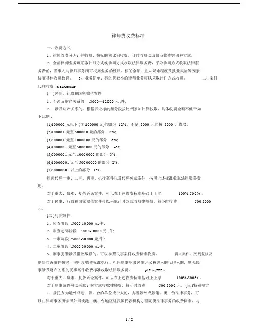 律师费收费标准1.docx