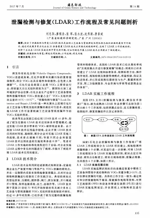泄漏检测与修复(LDAR)工作流程及常见问题剖析