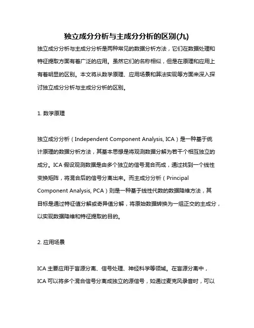 独立成分分析与主成分分析的区别(九)