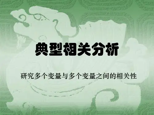 典型相关分析
