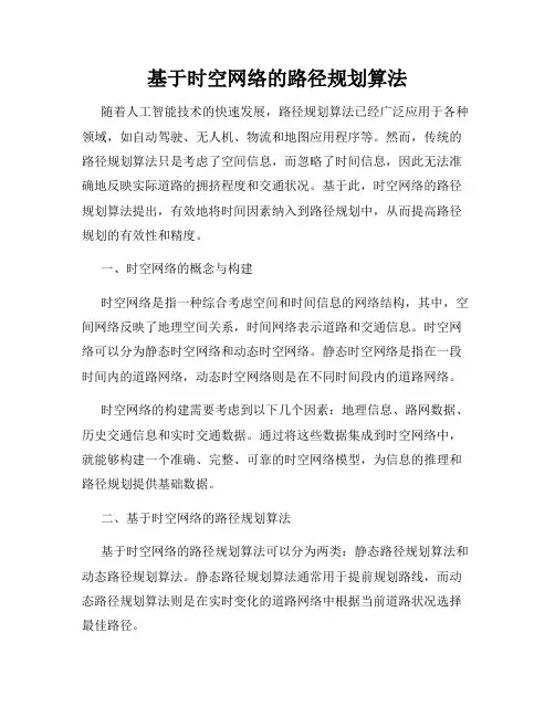 基于时空网络的路径规划算法