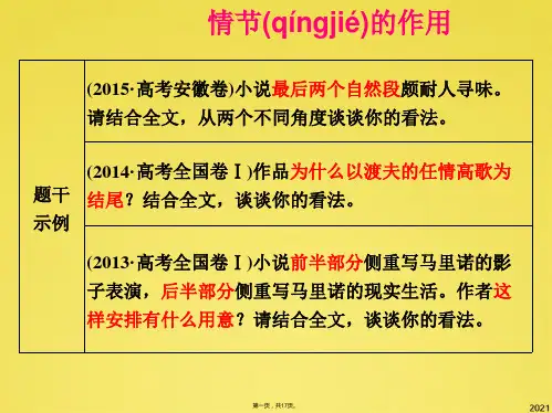 情节的作用(共17张PPT)
