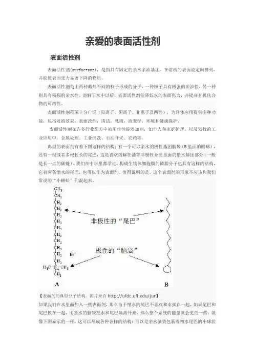 亲爱的表面活性剂