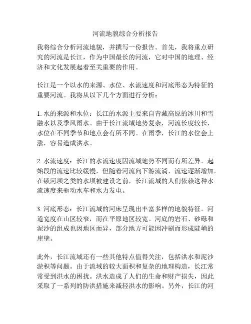 河流地貌综合分析报告