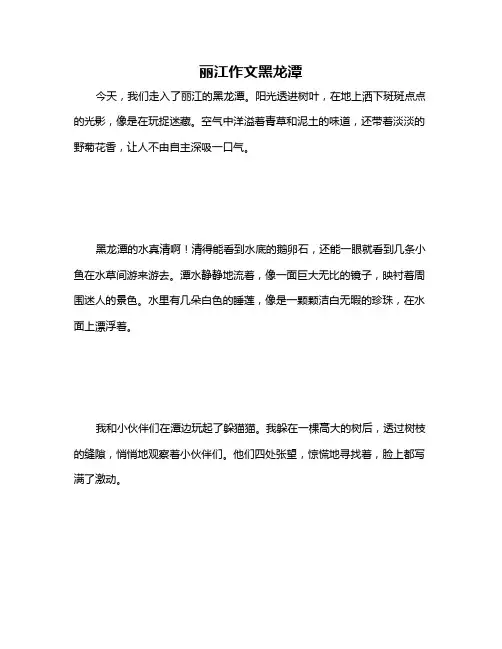 丽江作文黑龙潭