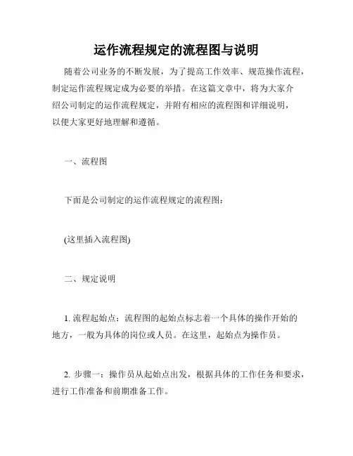 运作流程规定的流程图与说明