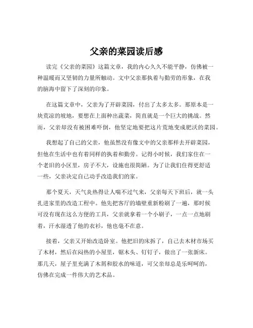 父亲的菜园读后感