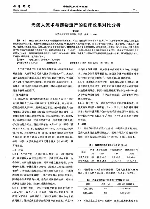 无痛人流术与药物流产的临床效果对比分析
