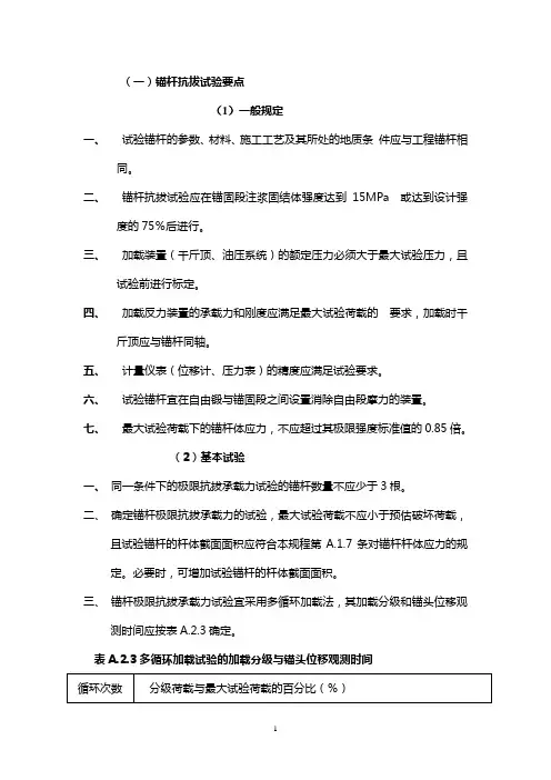 锚杆锁定力