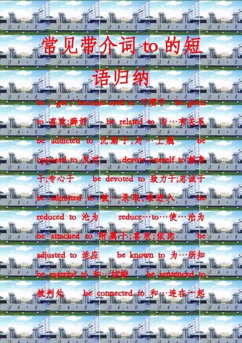 常见带介词to的短语归纳