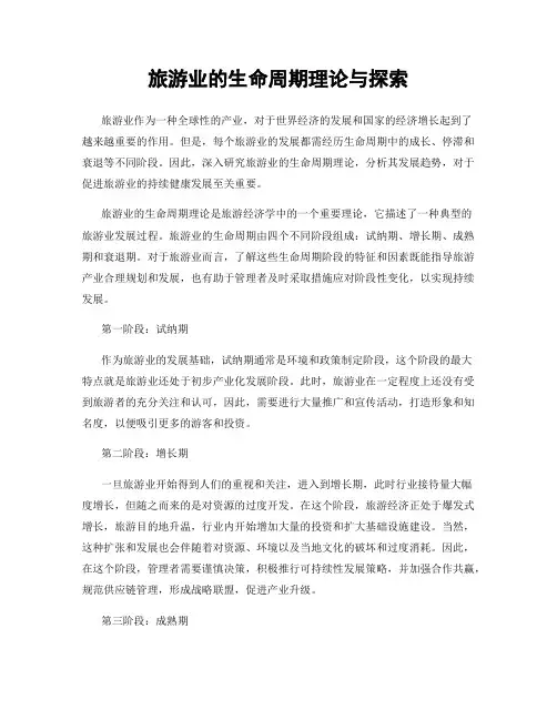 旅游业的生命周期理论与探索
