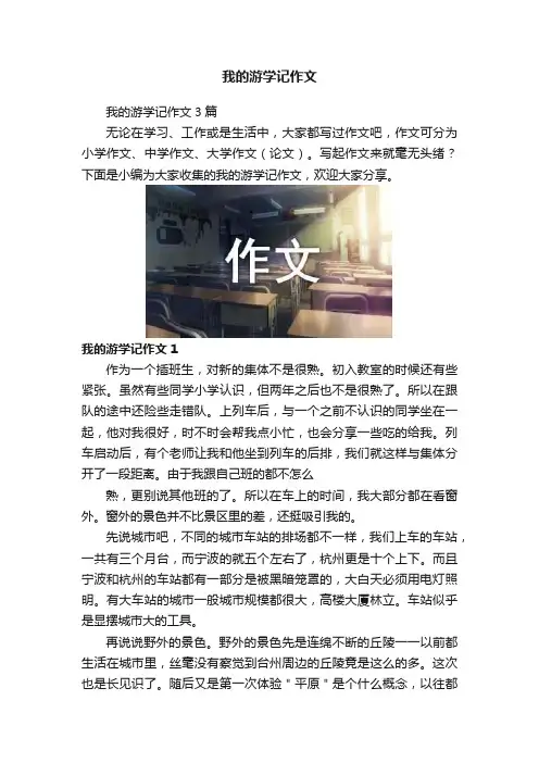 我的游学记作文