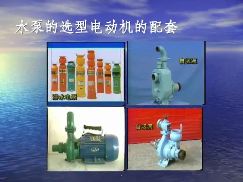 水泵的选型电动机的配套