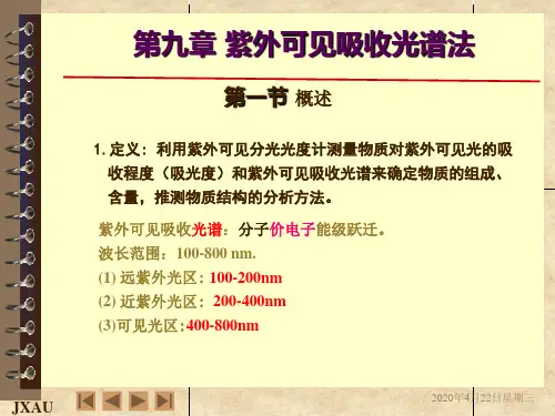 紫外可见吸收光谱法