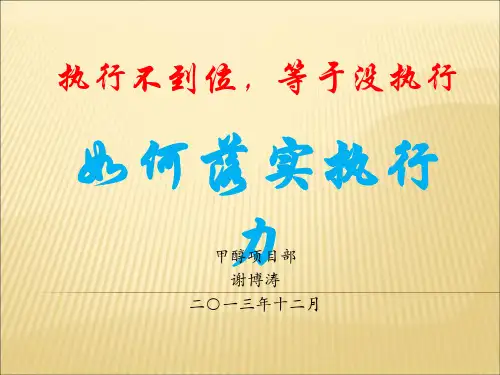 如何落实执行力培训课件(PPT 46页)