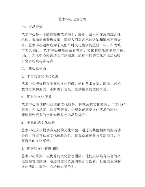 艺术中心运营方案