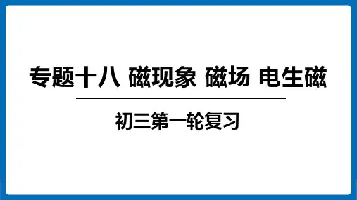2024年中考物理第一轮复习———专题十八 磁现象 磁场 电生磁(全国通用)