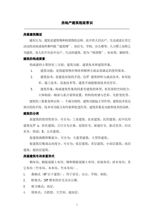 房地产建筑基础知识