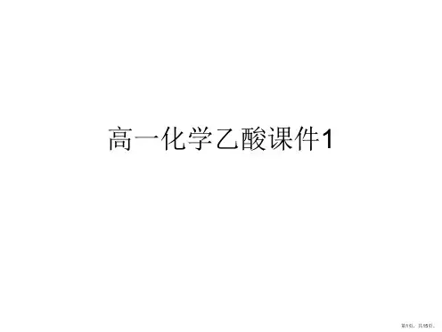 高一化学乙酸1PPT
