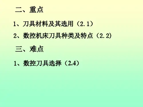 数控机床刀具的选择