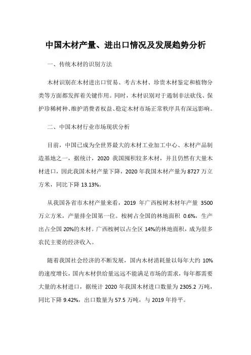 中国木材产量、进出口情况及发展趋势分析