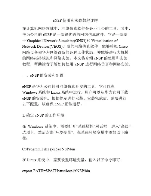 eNSP使用和实验教程详解