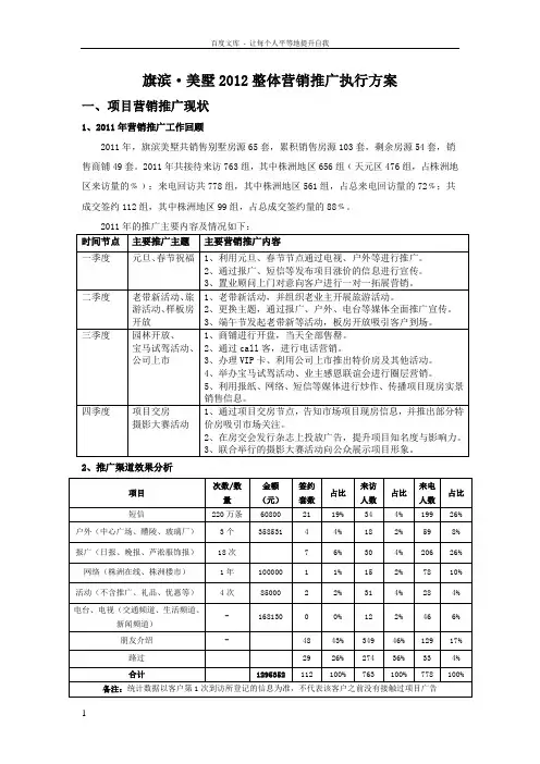 株洲美墅度营销推广执行方案(上报稿)