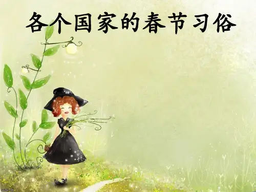 各个国家春节的习俗PPT课件