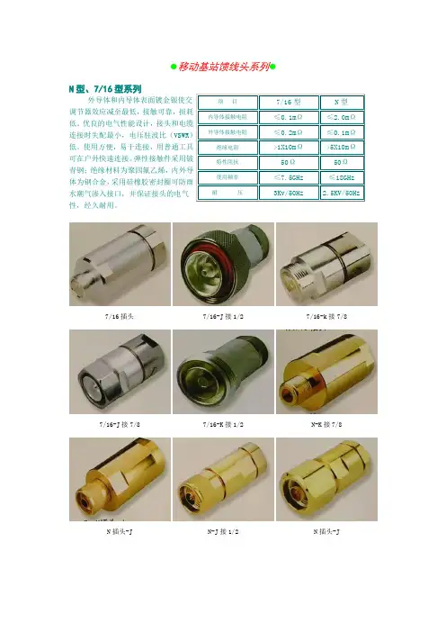 基站直放站接头大全