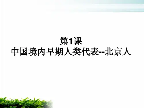 人教部编版七年级历史上册中国境内早期人类代表北京人完美课件